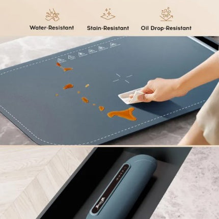 Food Warming Tray Navy Blue Fast Heating Buffet Serving Plate