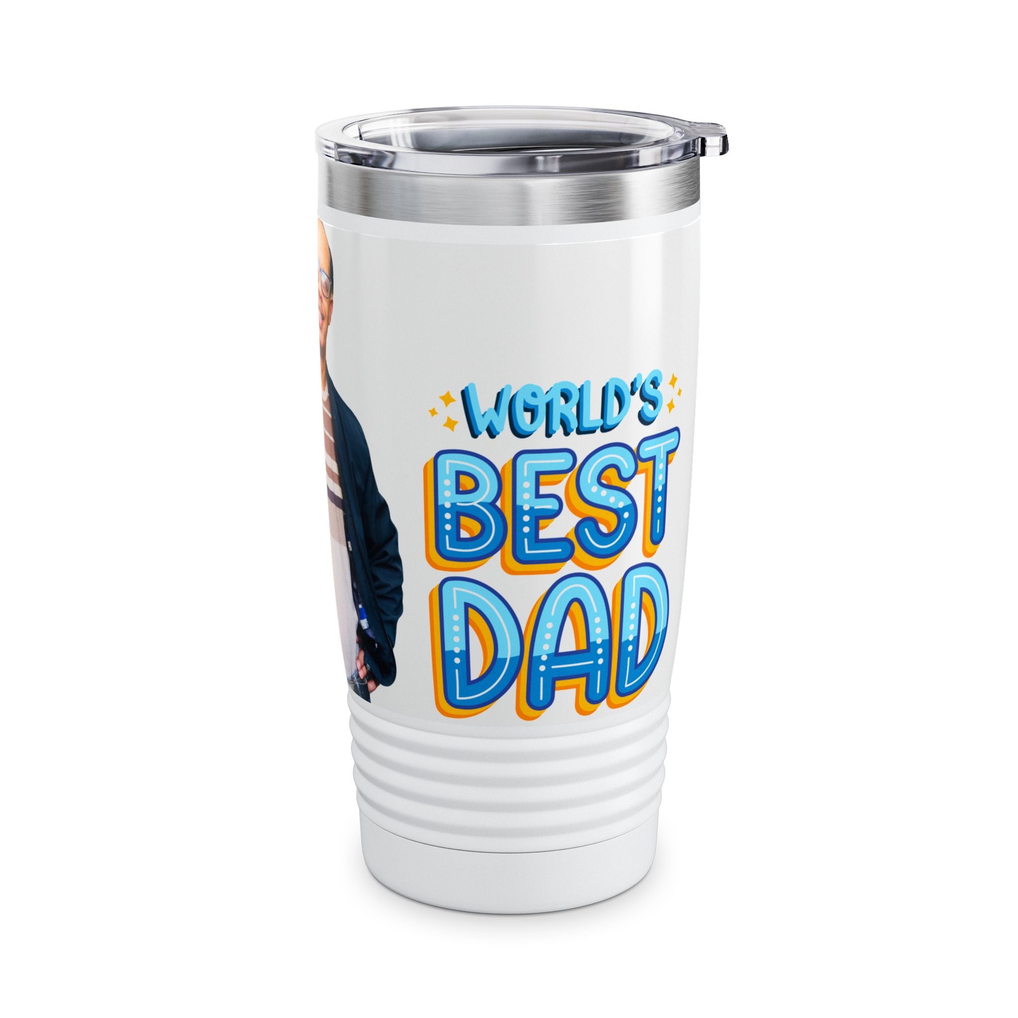 Personalized Father's Day Photo Travel Mug Custom Picture Coffee Tumbler Gift for Dad from Kids