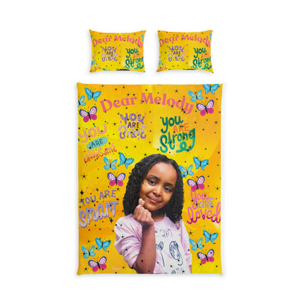 Personalized Photo Cotton Bed Set —Inspirational Kids Bedding