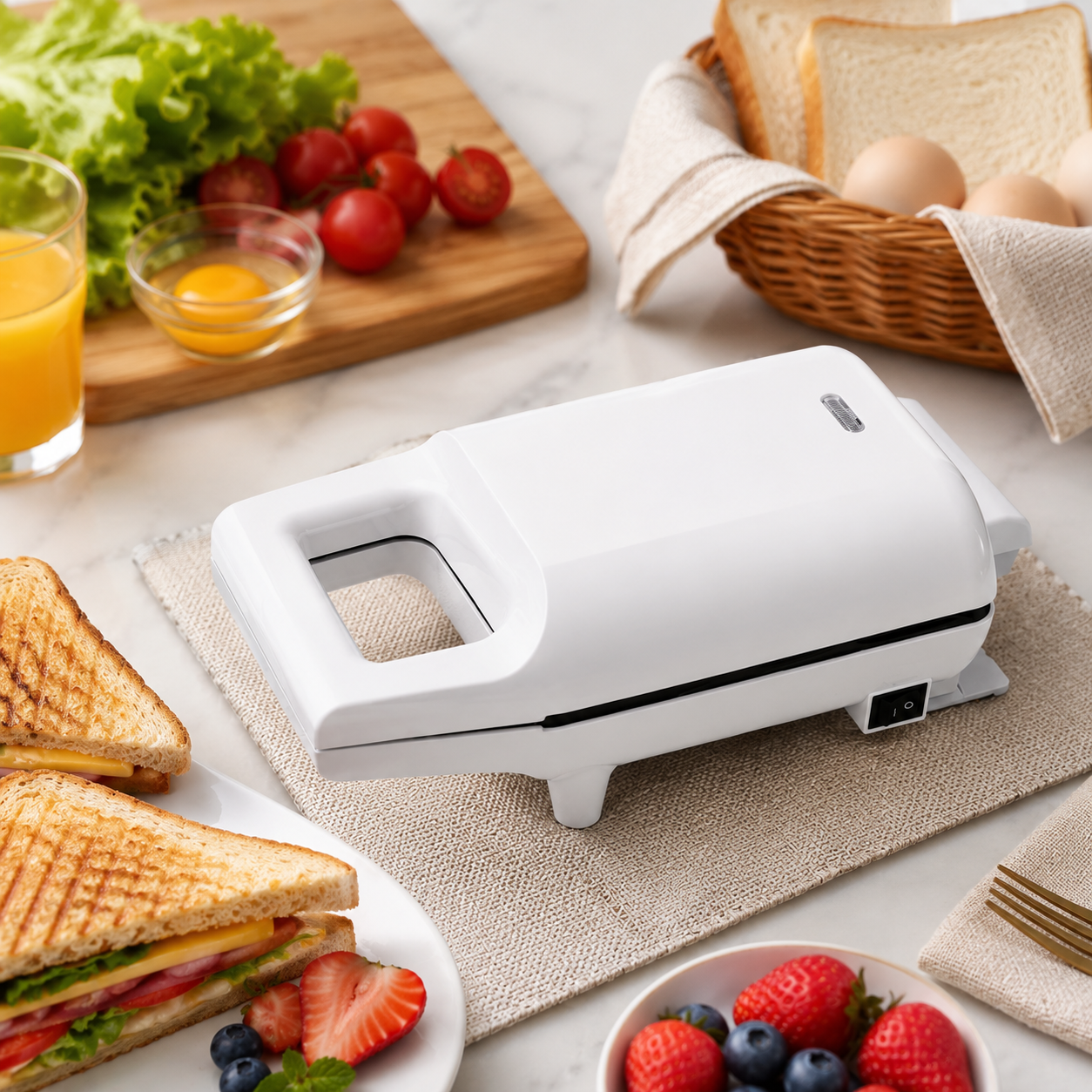 Portable Sandwich Maker Breakfast Machine for Quick and Easy Morning Meals